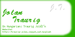 jolan traurig business card